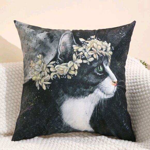 Cat Design Pillowcase for Accent Pillow - Picture 5 of 5